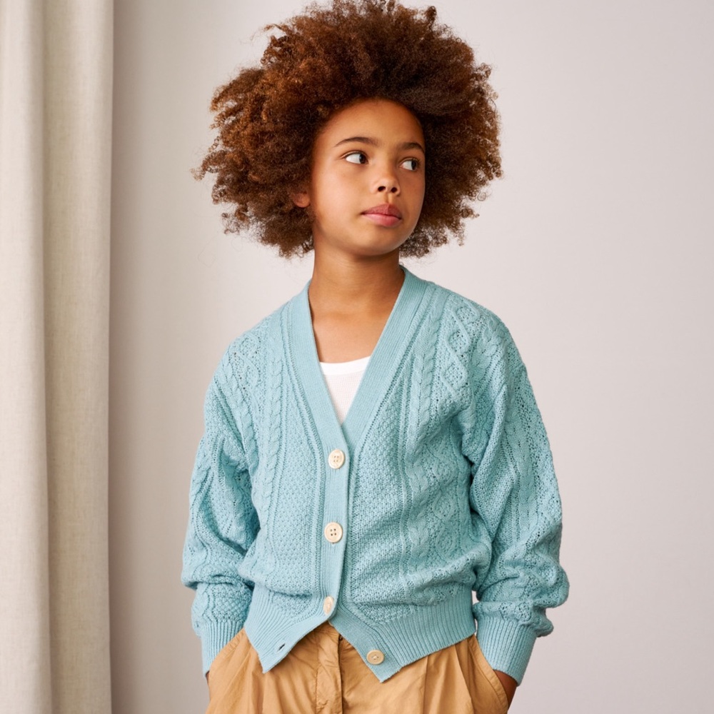 Bellerose Gehce Cardigan in blue size 12.